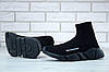 Кросівки-шкарпетки Balenciaga speed trainer Баленсіага снікерси чорні високі текстильні жіночі чоловічі, фото 7