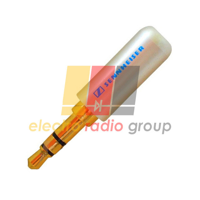 Штекер 3,5 мм стерео, Sennheiser, метал. корпус, сріблястий