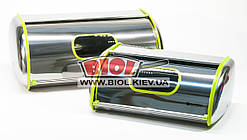 Набір хлібниць (2 шт./наб.) з неіржавкої сталі 35 і 44 см (зелена окантовка) Rainbow MR-1675-2