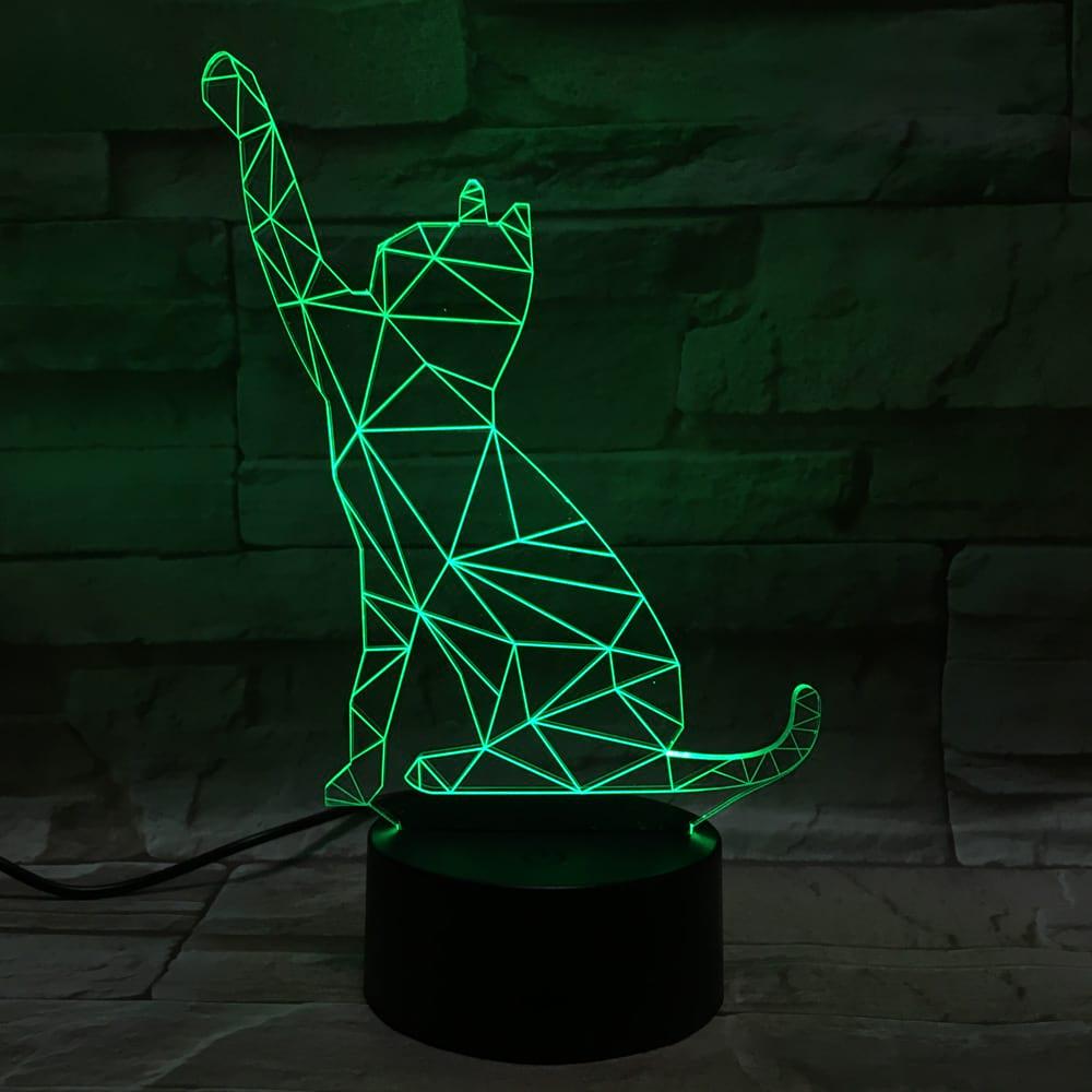 3D світильник 3D Lamp Кіт 2 (LP-1230)