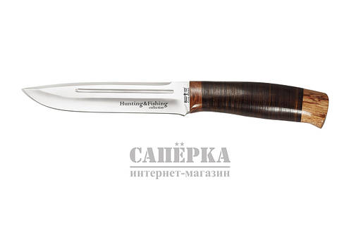 Ніж Мисливський Grandway.Ручка — збірна шкіра, фото 1