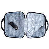 Кейс , саквояж , косметичка , сумочка ручна кладь на чемодан Wings 0912 , бордовий, фото 4