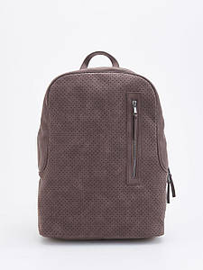 Рюкзак Reserved - Коричневый из перфорированой кожи и карманами