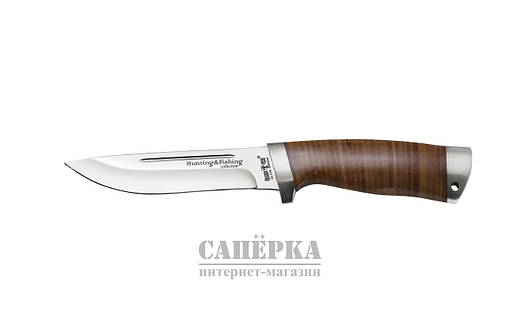 Ніж Мисливський Grandway.Ручка — збірна шкіра, фото 1