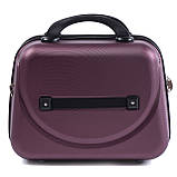 Кейс , саквояж , косметичка , сумочка ручна кладь на чемодан Wings 0912 , бордовий, фото 3