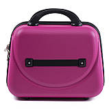 Кейс , саквояж , косметичка , сумочка ручна кладь на чемодан Wings 0912 , розовий, фото 3