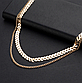 Ланцюжок чокер жіночий подвійний золотистий код 1598, фото 2