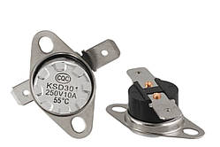 KSD301 55°С NO 10А — відновлювальний термовмикач типу KSD301 (KSD-F01), нормально-відкритий, 250В, LBHL