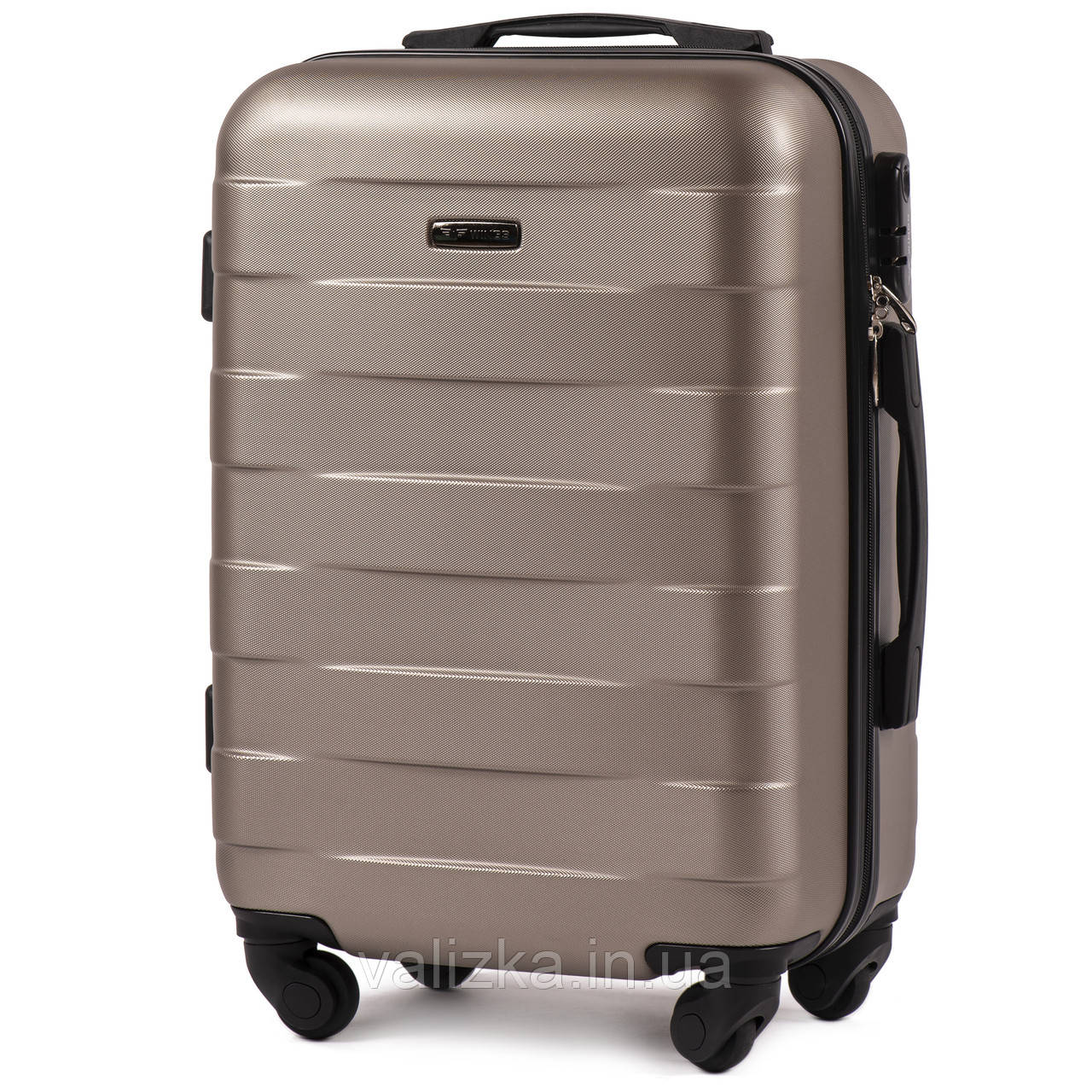 Пластиковий чемодан Wings 401 S+ для ручної поклажі 4 - колісний шампань