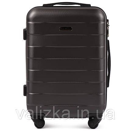 Пластиковий чемодан Wings 401 S+ для ручної поклажі 4 - колісний графіт, фото 2