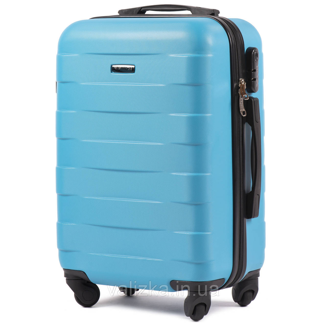 Пластиковий чемодан Wings 401 S+ для ручної поклажі 4 - колісний блакитний
