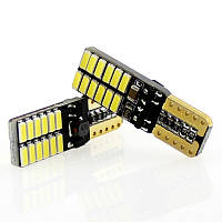 T10 Лампа в автомобиль - LED, 24SMD, 4014, W5W, Белая, Canbus