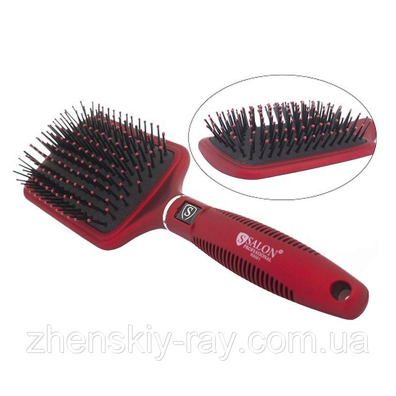 Гребінець квадратний великий масажний Salon Professional