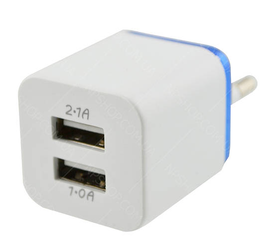 Адаптер переходник USB 220V зарядка кубик двойной AR 62 (AR-18) (ID ...