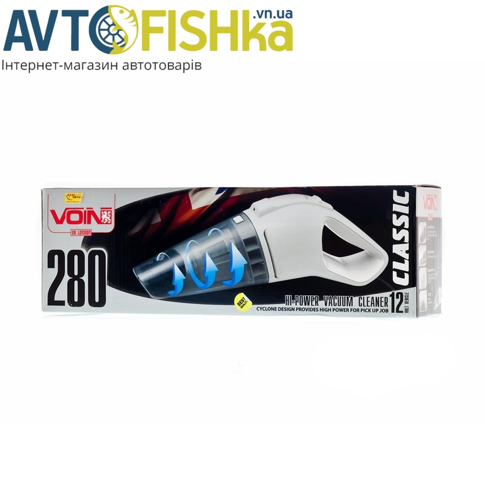 Авто Пилосос Voin VC-280 Led ліхтар сухе чищення, фото 1