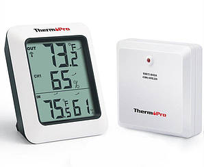 Термогігрометр ThermoPro TP60 (-20...+70°C; 10-99%; ±1°С; ±2%) з дистанційним датчиком T° до 60 м (mdr_2894)