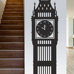 Вінілова наклейка Біг-Бен (вежа Англія з годинником англійський годинник оракал) матова 250х1600 мм