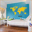 Вінілова наклейка Карта світу декоративна самоклеюча велика карта на стіну материки матова 1500х800 мм, фото 7
