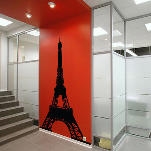 Інтер'єрна наклейка Ейфелева вежа 2 (символи Франції самоклейка ПВХ плівка Париж) матова 653х1000 мм, фото 1