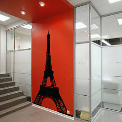 Інтер'єрна наклейка Ейфелева вежа 2 (символи Франції самоклейка ПВХ плівка Париж) матова 653х1000 мм