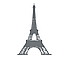 Інтер'єрна наклейка Ейфелева вежа 2 (символи Франції самоклейка ПВХ плівка Париж) матова 653х1000 мм, фото 3