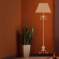 Декоративная наклейка Торшер (интерьерные наклейки предметы светильник лампа) глянцевая 320х1000 мм