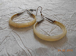 Сережки конго з кістки в серебрі Авторська робота 1950 р.