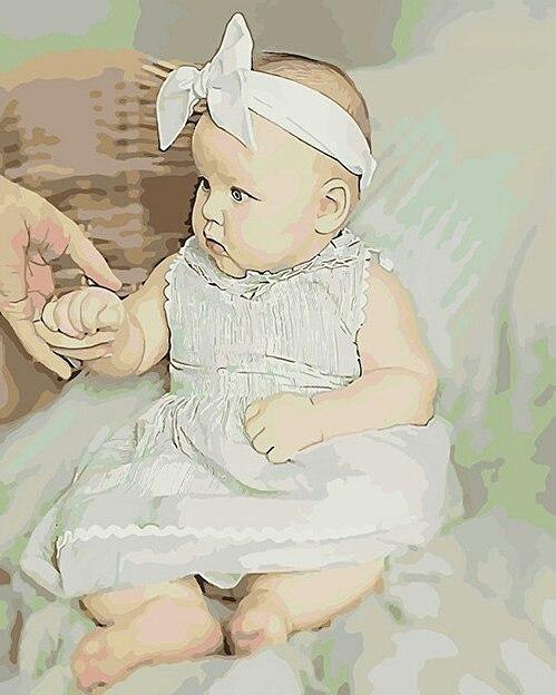 портрет дитини за номерами - намалюй своїми руками