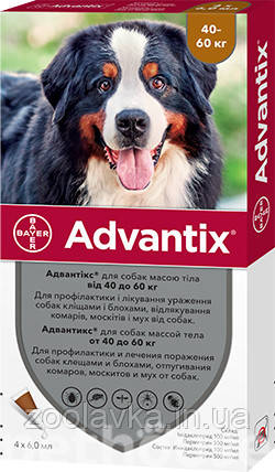 Advantix (Адвантікс) вага 40-60 кг, 1шт