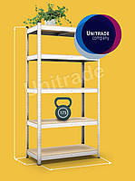 Стелаж Складком 180х90х40 5 полиць МДФ SK-1 поличний оцинкований в офіс склад для зберігання товару, фото 2