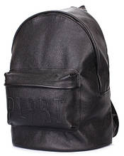 Рюкзак POOLPARTY backpack-plprt-leather-black кожа 19 л черный