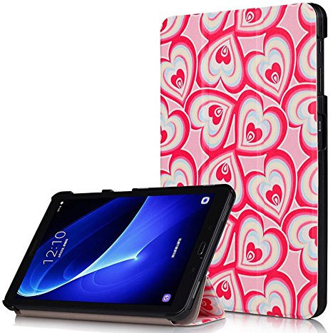 Чохол Slimline Print для Samsung Galaxy Tab A 10.1 2016 SM-T580, SM-T585 Pink Hearts, фото 1