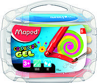 MAPED Мелки цветные гелевые COLOR PEPS GEL, 6 цветов, в пластиковом пенале