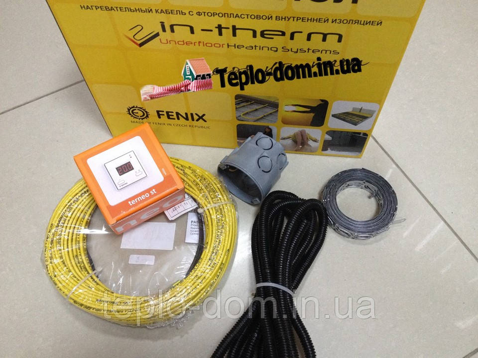 Тонкий обогревательный кабель 4 мм для теплого пола (комплект с цифровым термостатом) 2.2 м.кв. - фото 2 - id-p576917569