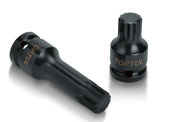 Голівка ударна SPLINE М16 L44mm 1/2" Toptul KADB1616S