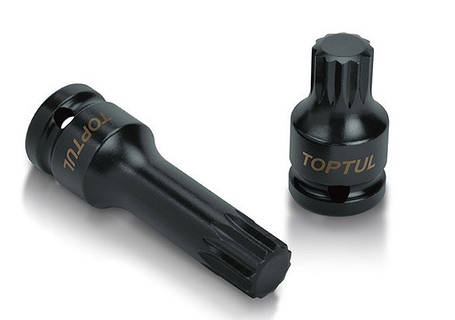 Голівка ударна SPLINE М16 L44mm 1/2" Toptul KADB1616S, фото 1