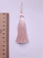 Китиця декоративна текстильна мала шовкова,  7 см рожева пудра, 1 шт.