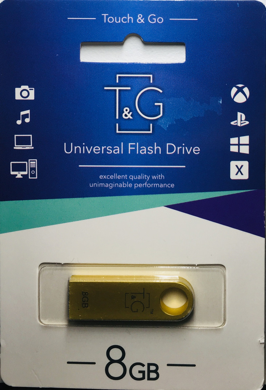 USB флеш-накопитель T&G 8 Gb gold - фото 1 - id-p874639157