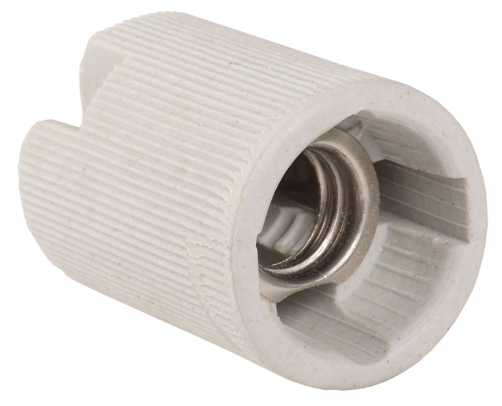 Патрон підвісний керамічний, Е14 (400 шт), стікер на виробі, IEK, Пкр14-04-К43, фото 1