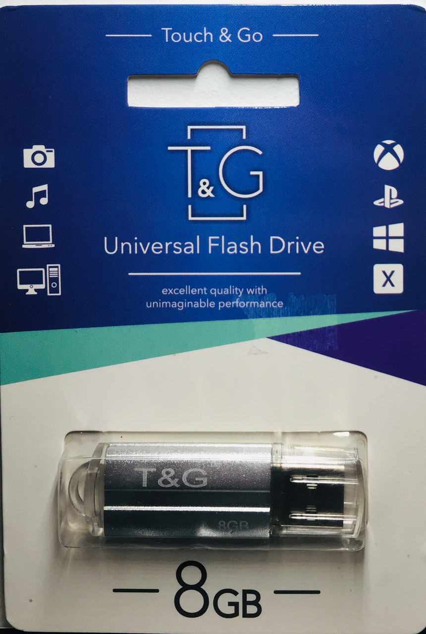 USB флеш-накопичувач T&G 8 Gb silver