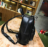 Молодіжний жіночий рюкзак чорний з екошкіри, фото 6