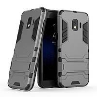 Чохол для Samsung J260 / J2 Core 2018 Hybrid Armored Case темно-сірий