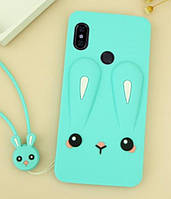 Чохол Funny-Bunny 3D для Xiaomi Redmi S2 бампер гумовий Блакитний