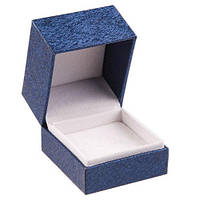 Футляр для кільця Подарункова коробочка для кільця синя парча