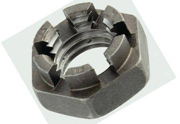 Гайка корончата М22 низька DIN 937 оцинкована (ГОСТ 5919-73), фото 1