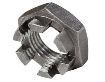 Гайка корончата М22 низька DIN 937 оцинкована (ГОСТ 5919-73), фото 3