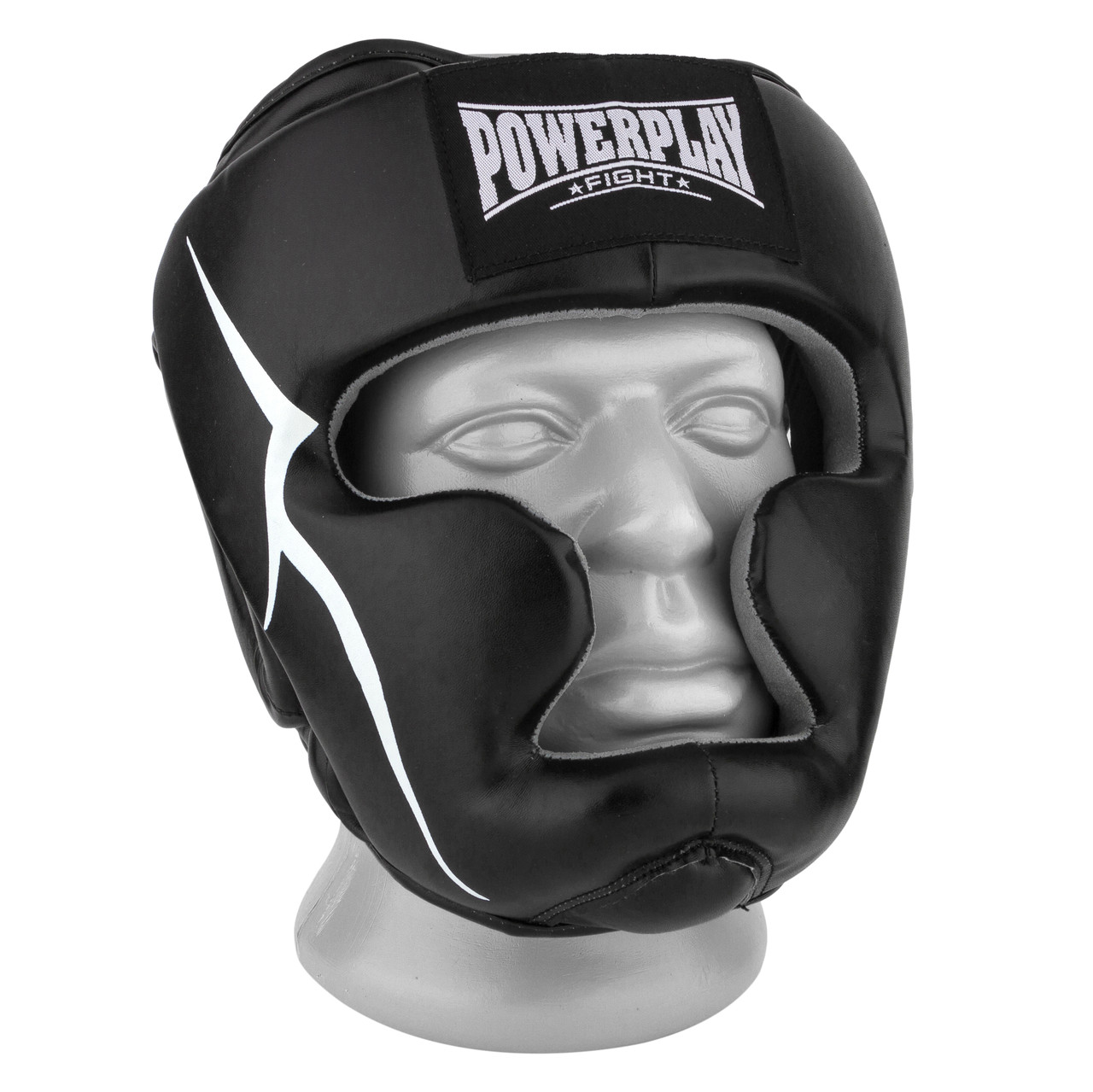 Боксерський шолом тренувальний PowerPlay 3066 PU + Amara Чорний L