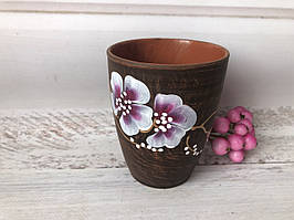 Глиняні склянки з малюнком 300 мл