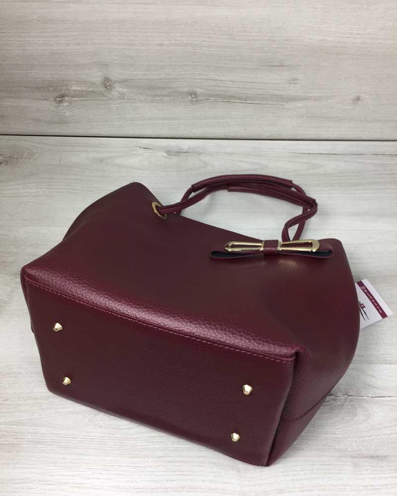 2в1 Молодежная женская сумка Бантик бордового цвета | Купить 2в1 ...