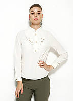 Біла жіноча блузка MA&GI з жабо L